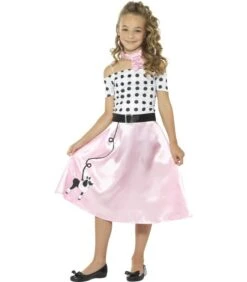 50s Poodle Girl Costume, Pink