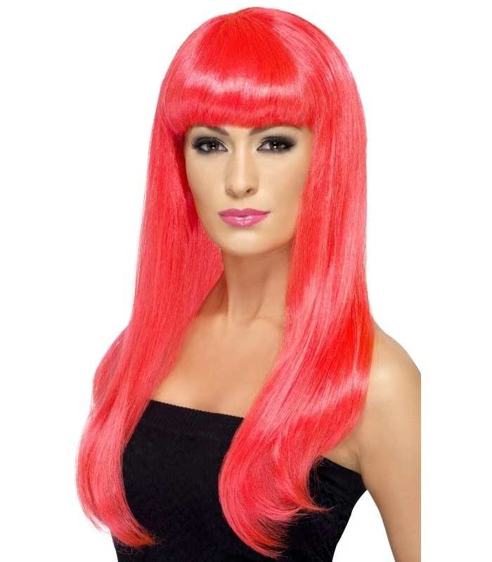 Babelicious Wig, Neon Pink 1 Babelicious Wig, Neon Pink