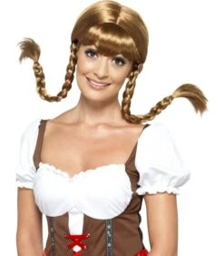 Bavarian Babe Wig, Plaited, Brown