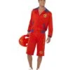Baywatch Beach Men's Lifeguard Costume, Red