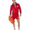 Baywatch Lifeguard Costume, Red
