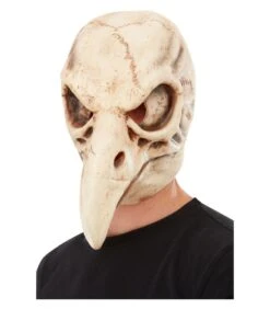 Bird Skull Latex Mask, White