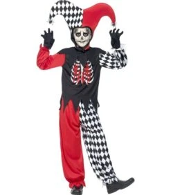 Blood Curdling Jester Costume, Black