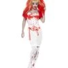 Blood Drip Nurse Costume, White