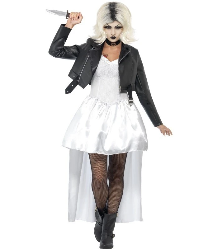 Bride Of Chucky, Tiffany Costume, White 1 Bride Of Chucky, Tiffany Costume, White