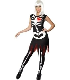 Bright Bones Glow In The Dark Costume, Black