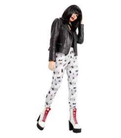 Bug Print Leggings, White