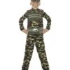 Camouflage Military Boy Costume, Green