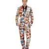 Comic Strip Suit, Red & White
