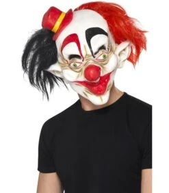 Creepy Clown Mask, Black & Red