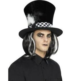 Dark Tea Party Top Hat, Black