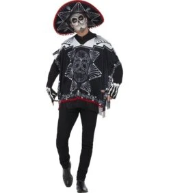 Day Of The Dead Bandit Costume, Black & White