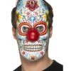Day Of The Dead Clown Mask, Multi-Coloured