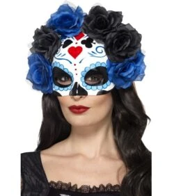 Day Of The Dead Eyemask, Blue