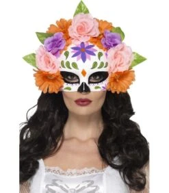 Day Of The Dead Floral Eyemask, Multi-Coloured