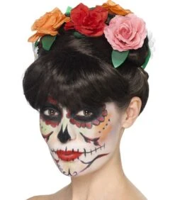 Day Of The Dead Frida Wig, Black