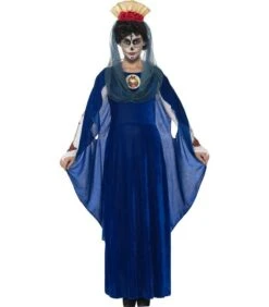 Day Of The Dead Sacred Mary Costume, Blue
