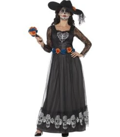 Day Of The Dead Skeleton Bride Costume, Black