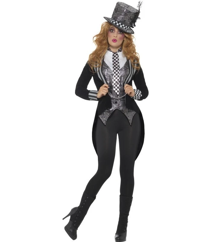 Deluxe Dark Miss Hatter Costume, Black 1 Deluxe Dark Miss Hatter Costume, Black