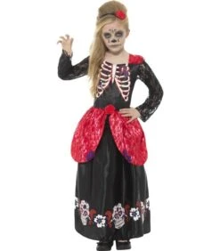 Deluxe Day Of The Dead Girl Costume, Black