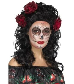 Deluxe Day Of The Dead Wig, Black