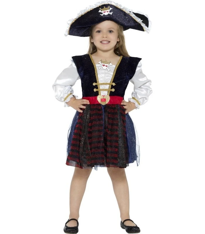Deluxe Glitter Pirate Girl Costume 1 Deluxe Glitter Pirate Girl Costume