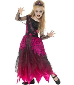 Deluxe Gothic Prom Queen Costume, Pink & Black