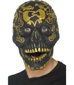 Deluxe Masquerade Skull Mask, Gold
