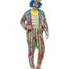 Deluxe Patchwork Clown Costume, Male, Multi-Colour