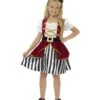 Deluxe Pirate Girl Costume, Red & Black