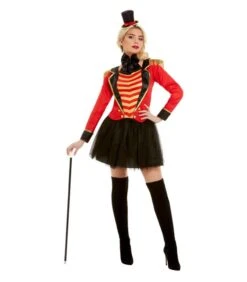 Deluxe Ringmaster Lady Costume, Red