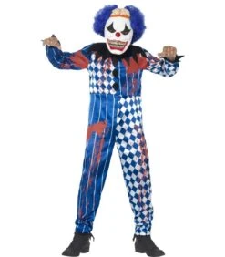 Deluxe Sinister Clown Costume, Blue