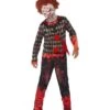 Deluxe Zombie Clown Costume, Red & Green