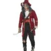 Deluxe Zombie Pirate Captain Costume, Latex, Red