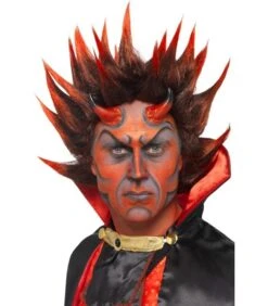Devil Punky Wig, Red & Black