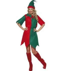 Elf Costume, Red & Green