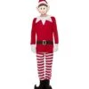 Elves Behavin' Badly Mens Elf Costume, Red & White