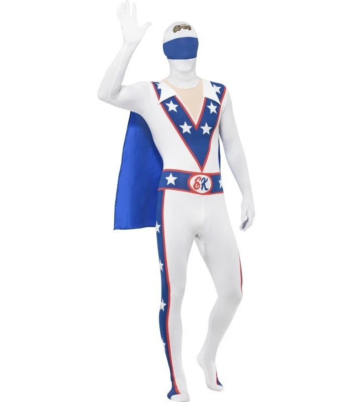 Evel Knievel Second Skin Costume, White 1 Evel Knievel Second Skin Costume, White