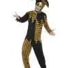 Evil Court Jester Costume, Black & Gold