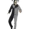 Evil Court Jester Costume, Black & White