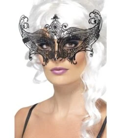 Farfalla Metal Filigree Eyemask, Black