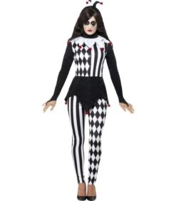 Female Jester Costume, Black