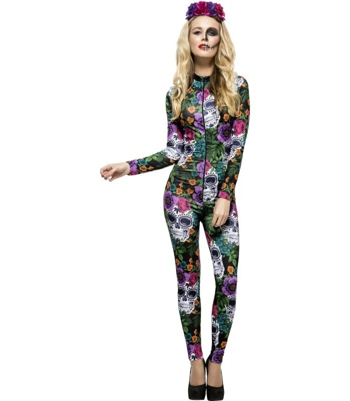 Fever Day Of The Dead Costume, Multi-Coloured 1 Fever Day Of The Dead Costume, Multi-Coloured