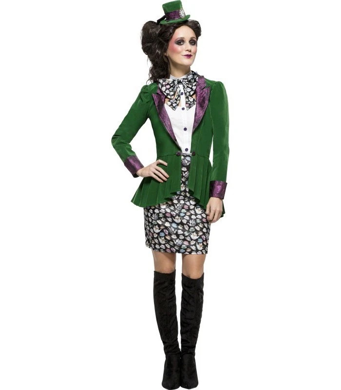 Fever Eccentric Hatter Costume, Green 1 Fever Eccentric Hatter Costume, Green