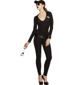 Fever FBI Flirt Costume, Black