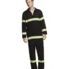 Fever Fireman Costume, Black