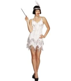 Fever Flapper Dazzle Costume, White