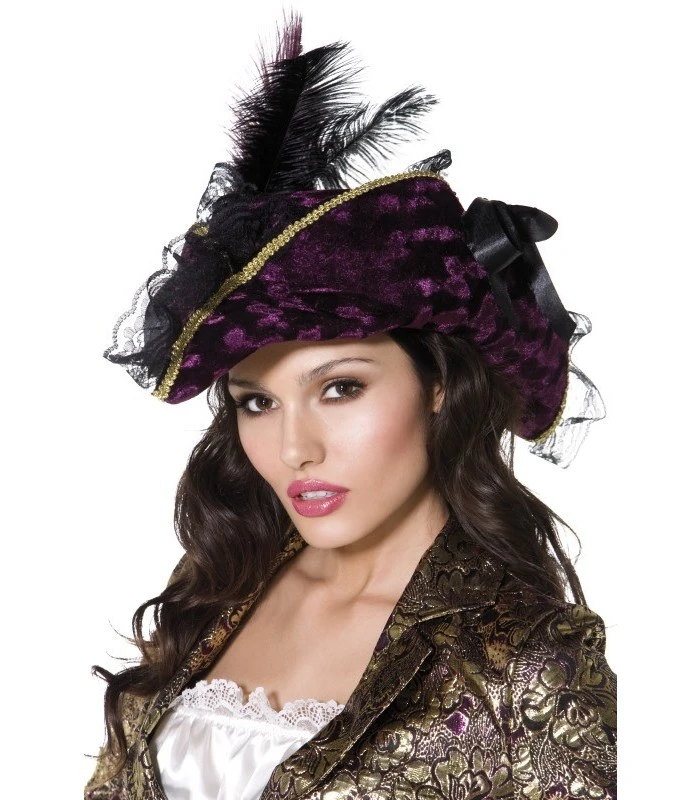Fever Marauding Pirate Hat, Purple 1 Fever Marauding Pirate Hat, Purple