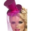 Fever Mini Top Hat On Headband, Hot Pink