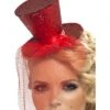 Fever Mini Top Hat On Headband, Red